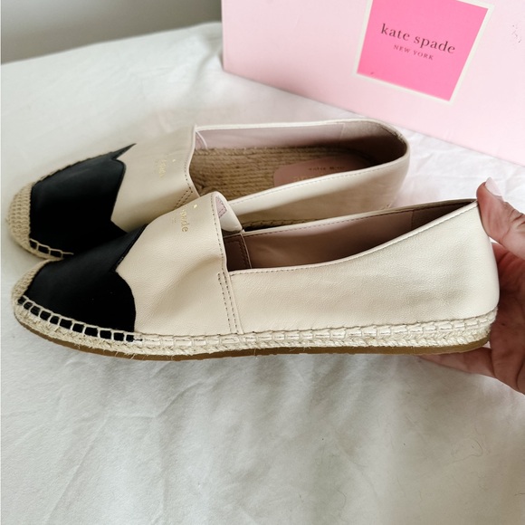 BNIB Kate Spade Garden Leather Flats - black/bare - Picture 4 of 6